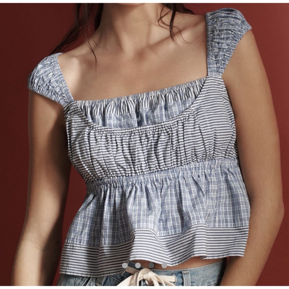 NWT By Anthropologie Shirred Bodice Tank